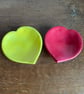 Heart-shaped ceramic trinket dishes - Image 1