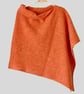 Poncho - Orange Wrap soft merino lambswool - Image 2