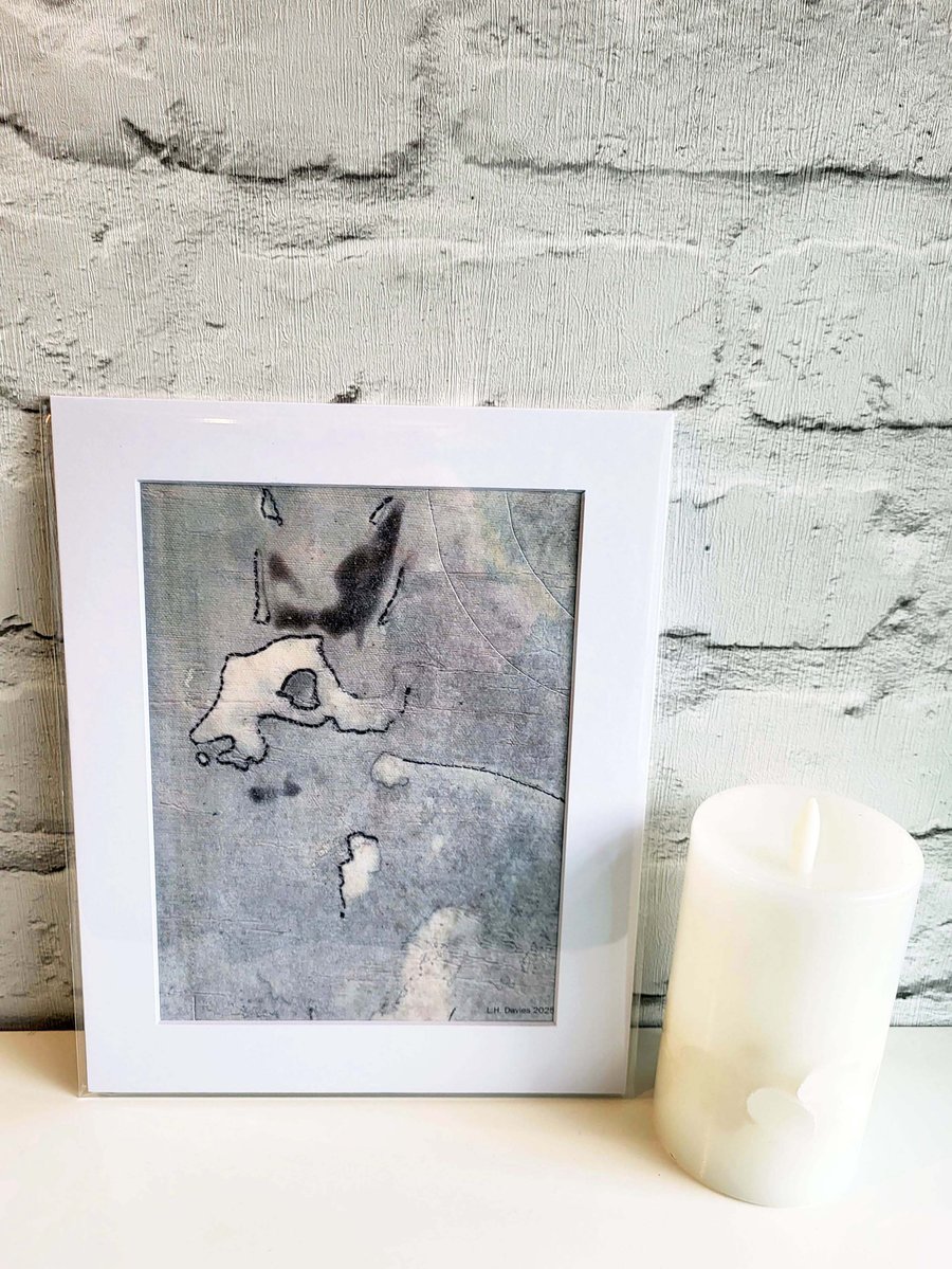 Mixed Media Art Print (Mounted) - 'Hare' Limited Edition