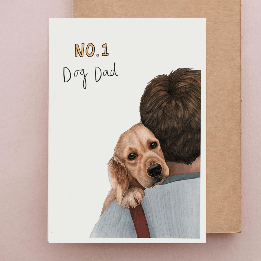 Dog Dad Card - Dog Fathers Day, Card from the Dog, No 1 Dog Dad Card