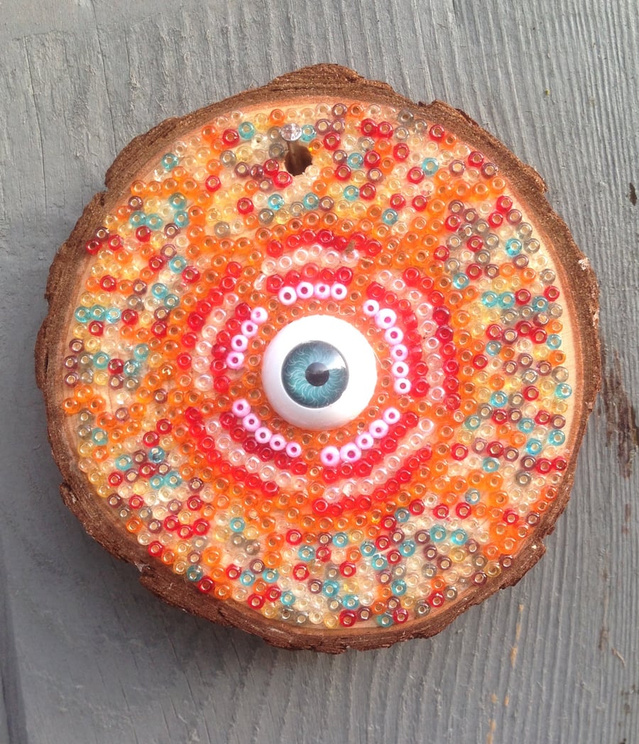 Beaded All Seeing Eye Plaque No. 2