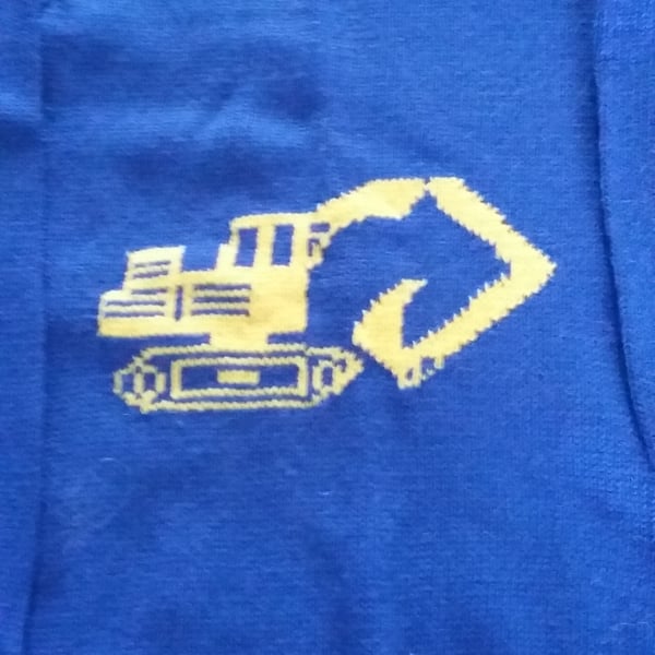 Digger jumper Made to order any colour machine wash wool or cotton