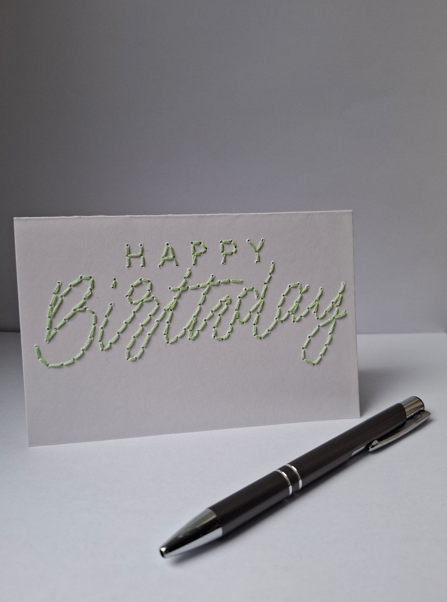 Calligraphy Happy Birthday Card
