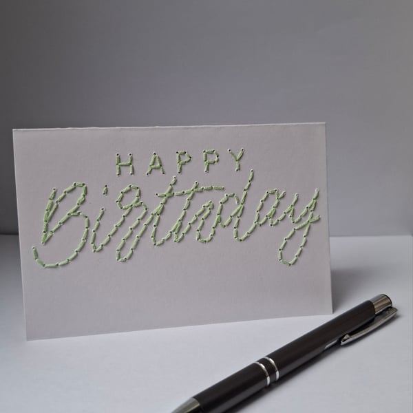 Calligraphy Happy Birthday Card