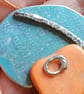 Rock pool segments pendant, anodized aluminium, silver and beach plastic. - Image 3