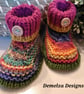 Designer Hand Knitted Baby Booties 0-3 months size  - Image 1