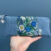Vintage floral and tweed pouch