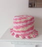 CROCHET Strawberry Ombre Toilet Roll Cover