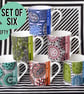 6 x Retroviral Science Mugs