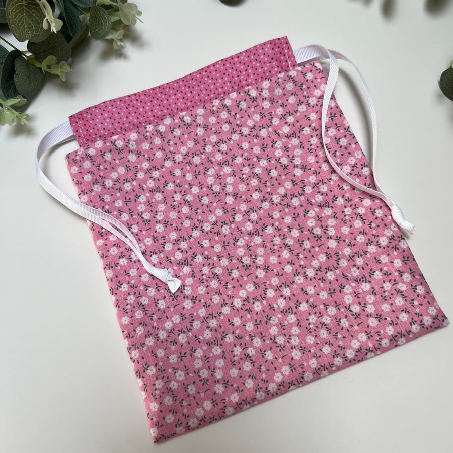 Fabric Drawstring Bag: Fully Lined Reusable Gift Bag, Toiletries Bag, Travel Bag