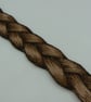 Pyrographed leather book mark featuring plait design - Image 2