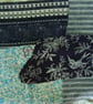 Upcycled slow stitching kit includes fabric, buttons, thread, lace, ribbon - Image 4