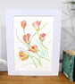 Tulip Flowers Botanical Watercolour Original Painting - Image 7