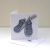 'Little feet in Little Shoes' - Handmade New Baby Card