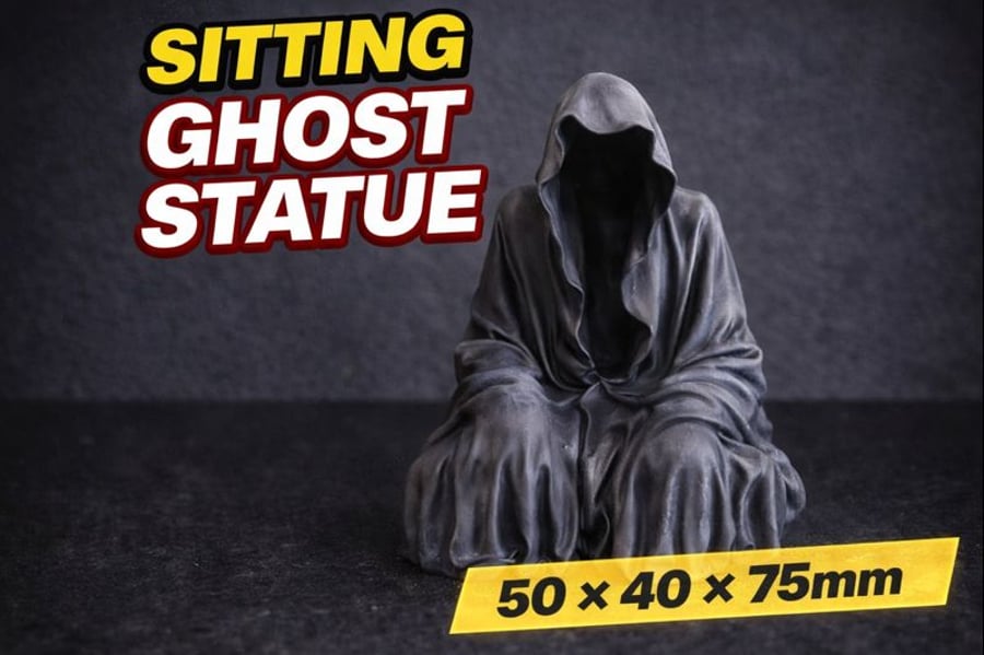 Sitting Ghost Statue - 50 - 40 - 75mm