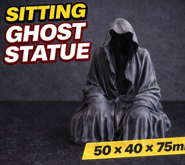 Sitting Ghost Statue - 50 - 40 - 75mm