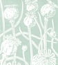 Poppy Seedhead in duck egg blue - Linocut Print - Image 1