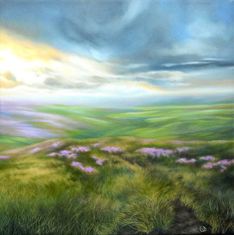 "Twilight Hour" Original Countryside Landscape Oil Painting