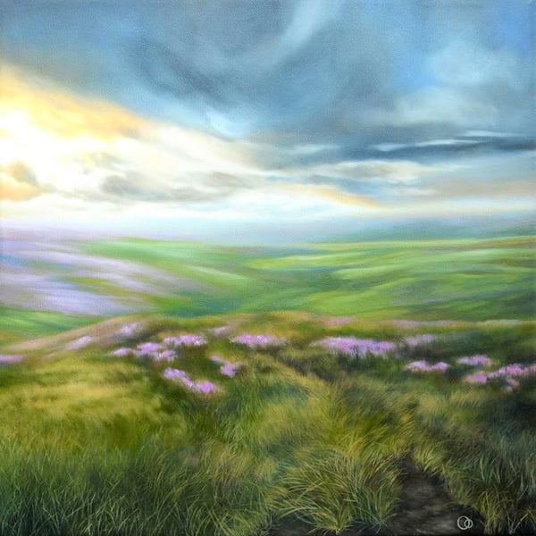 "Twilight Hour" Original Countryside Landscape Oil Painting