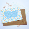 Pack of 10 Thank You Postcards with Brown Kraft Envelopes - Daisy