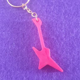 Red guitar keyring