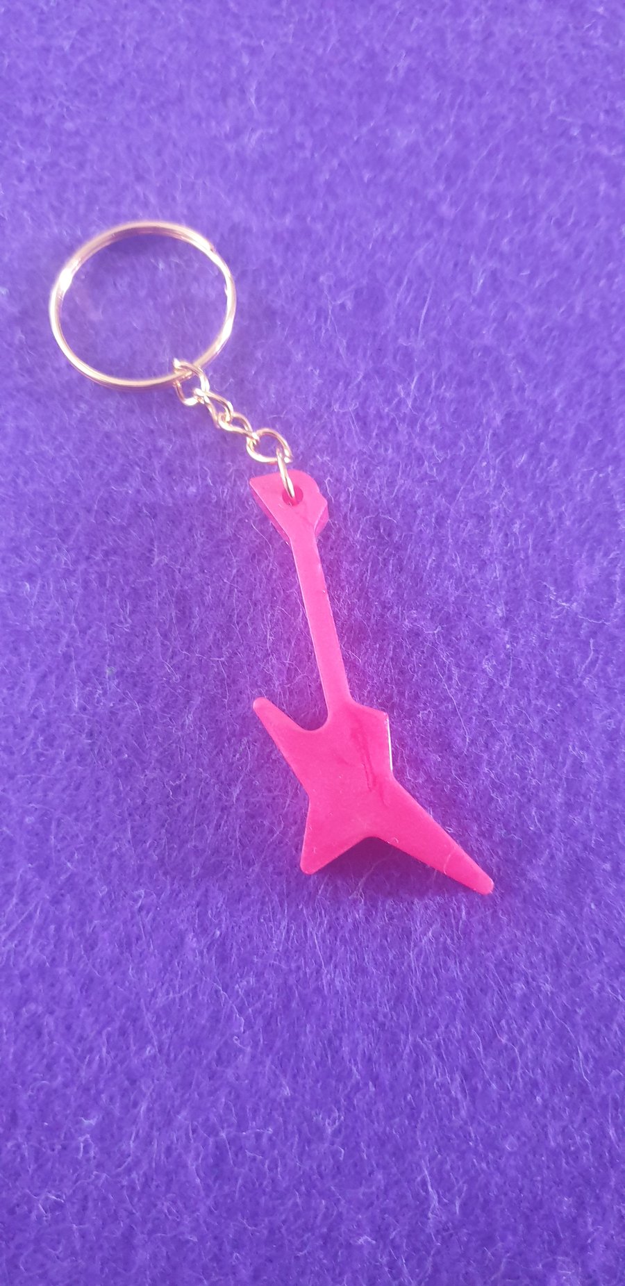 Red guitar keyring