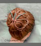 Swarovski light blue Butterfly copper hair bun holder,silver hair bun slide - Image 2