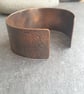Copper cuff bracelet,  Spiral pattern, 7th anniversary gift, Beach lover gift - Image 4