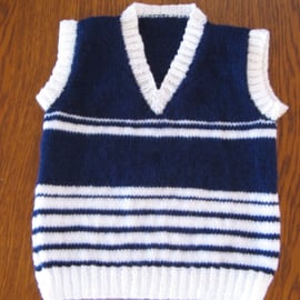 Hand Knitted Tank Top  Sleeveless Jumper Chest 22"  56cm