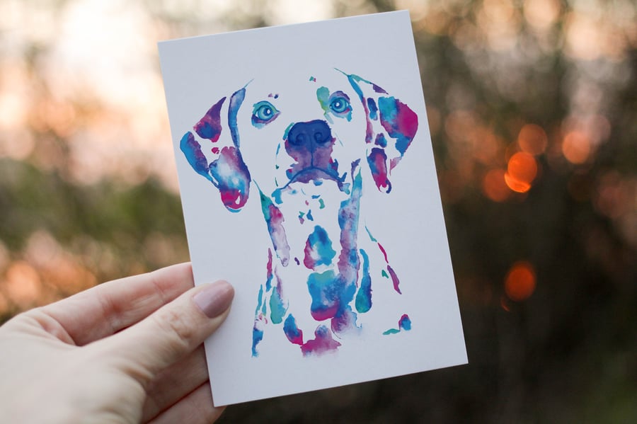 Dalmatian Birthday Card, Dog Birthday Card, Personalized Dalmatian Card