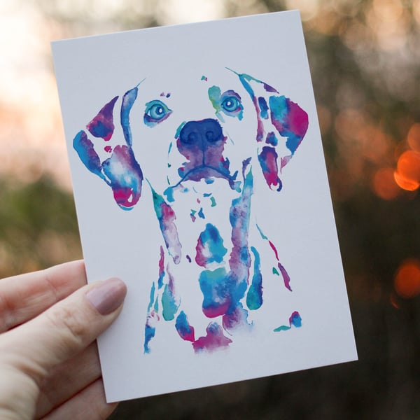 Dalmatian Birthday Card, Dog Birthday Card, Personalized Dalmatian Card