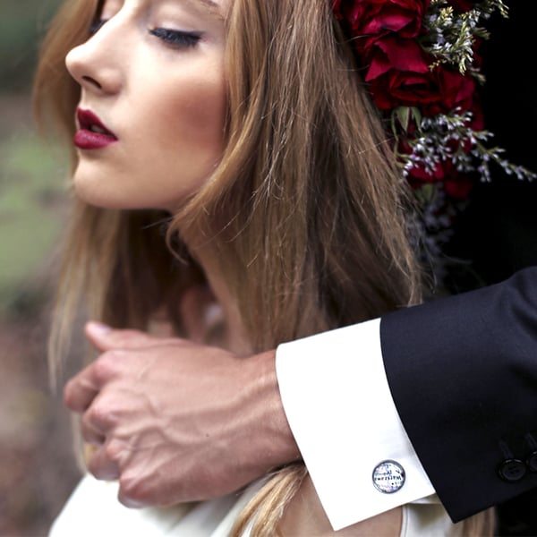 Custom Cufflinks Vintage Map Personalized Cuff links, Old Map Mens Jewelry Gift 