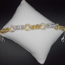 Byzantine and mobius two tone bracelet