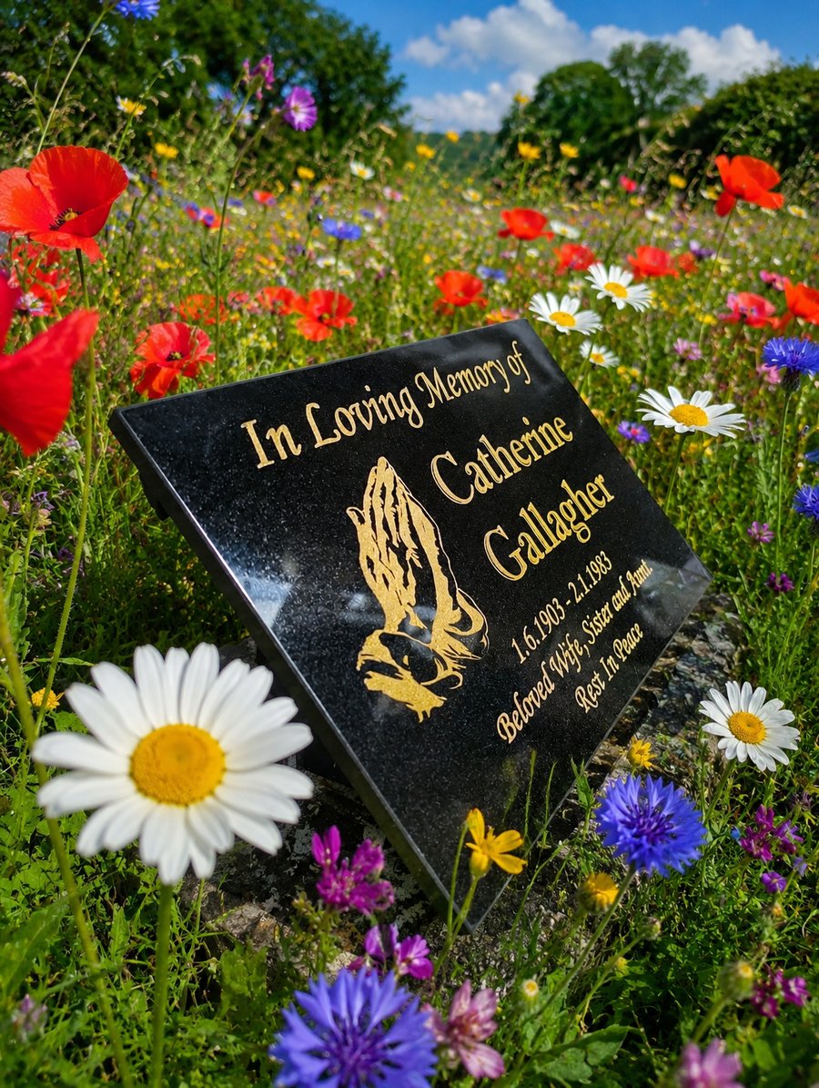 Engraved Memorial Grave Marker Plaque  Remembrance Plaque Grave Stone Cemetery 