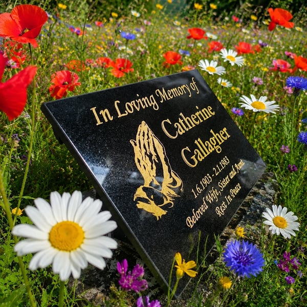 Engraved Memorial Grave Marker Plaque  Remembrance Plaque Grave Stone Cemetery 