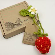 Crochet Strawberry Hanger - Alternative to a Greetings Card 