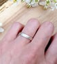 Handmade Personalised Silver Tree Bark Wedding Rings - Image 6
