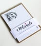 Dapper Sloth Handmade Flat Notecard Set - Pack of 4 with Envelopes - Image 4