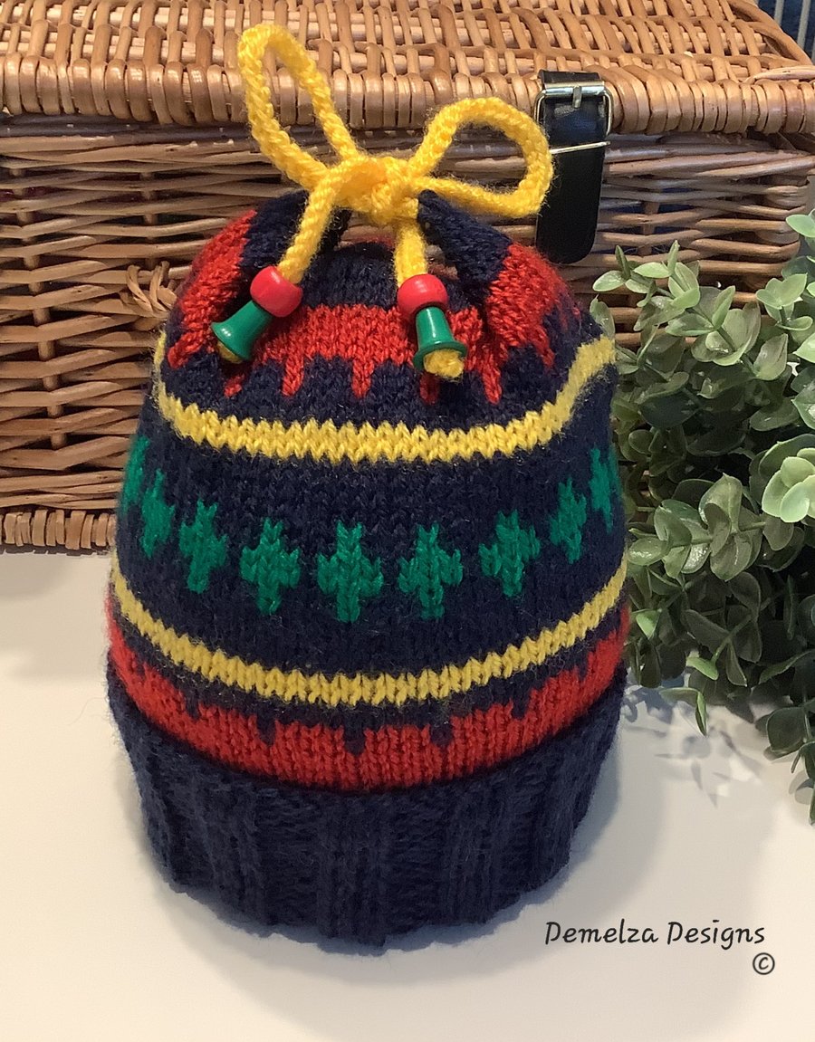 Designer Hand Knitted Fairisle Designer Baby-Toddler's Hat 1-2 years size