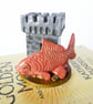 Goldfish and Castle Mini Ceramic Sculpture - Hand Built - Image 8