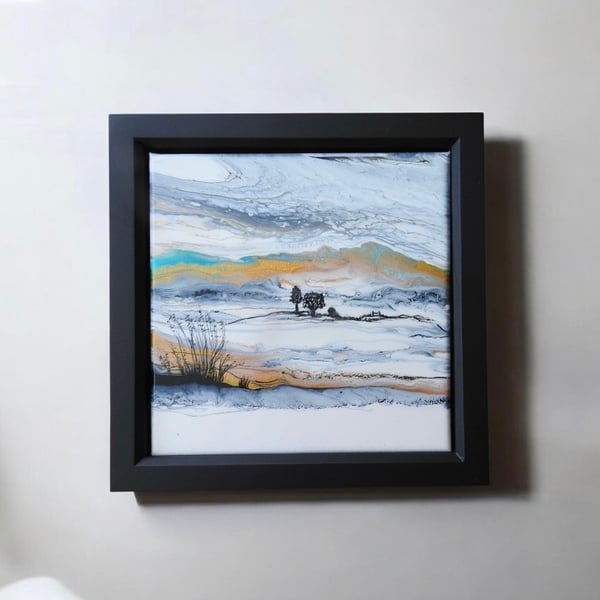 Northumberland Hills - first snow reeds