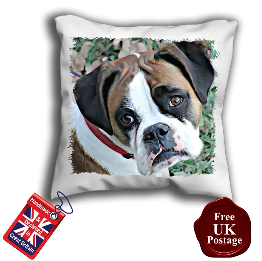 Boxer Cushion Cover, Brown Boxer,