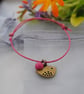 Friendship Bracelet-Fuchsia and Copper bird - Image 3