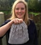 Grey Cabled Hat Knitting Kit  - Image 2