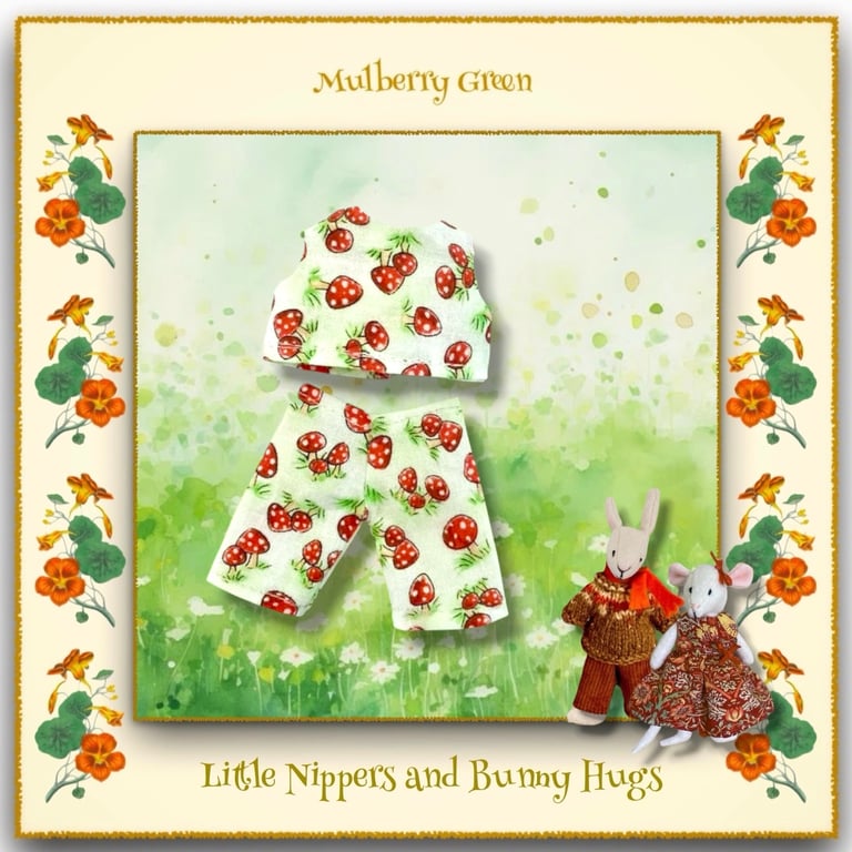 Toadstool Pyjamas for the Little Nippers and Bunny Hugs