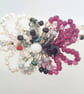 Purple Black and Cream Beaded Floral Tiara, Prom Headband, Flower Tiara - Image 2