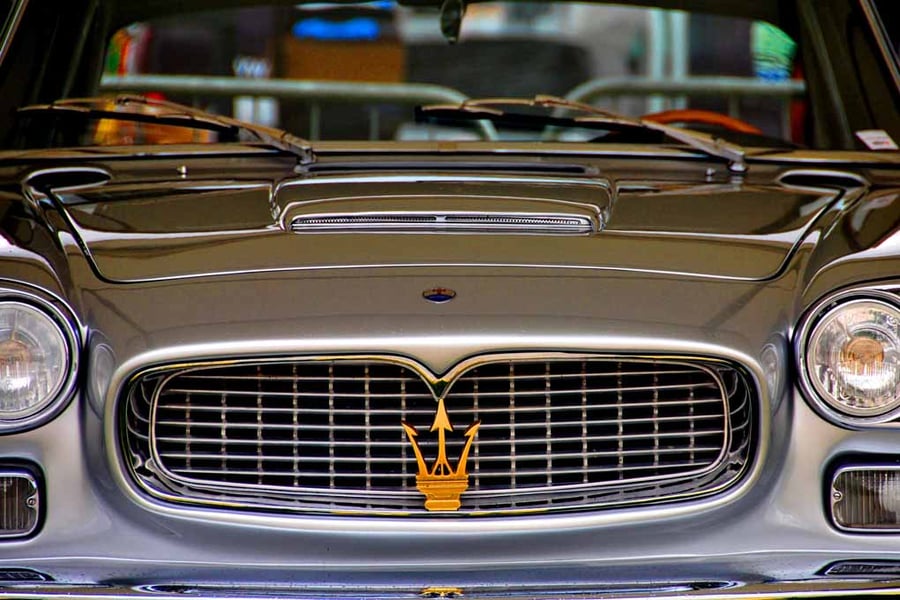 Maserati Italian Sports Car Front View Photograph Print