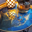 Gold Gilded Resin side table 