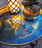 Gold Gilded Resin side table 