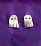 Ghost ear studs in Sterling Silver - Image 3